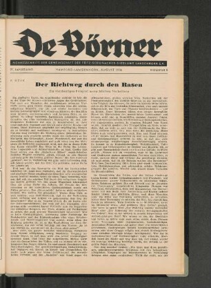 Der Richtweg durch den Rasen