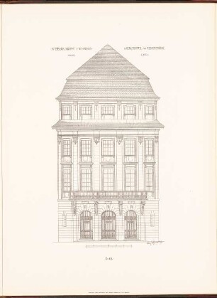 Untersuchungsamt für Nahrungs- und Genussmittel an der Fischerbrücke, Berlin: Ansicht (aus: Neubauten der Stadt Berlin, Bd. V, 1907)