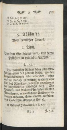 5. Abschnitt. Vom peinlichen Prozeß