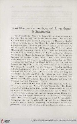 6: Zwei Bilder von Jan von Goyen und A. van Ostade in Braunschweig