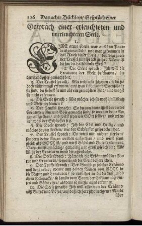 Gespräch einer erleuchteten und unerleuchteten Seele.
