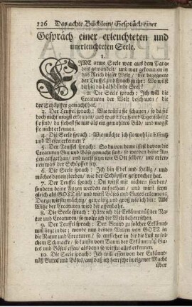 Gespräch einer erleuchteten und unerleuchteten Seele.