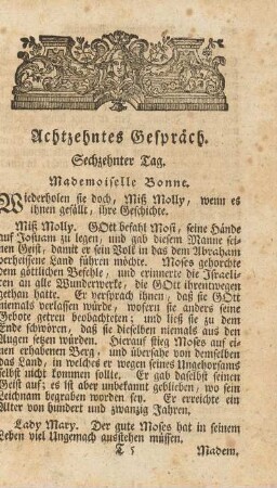 Achtzehntes Gespräch