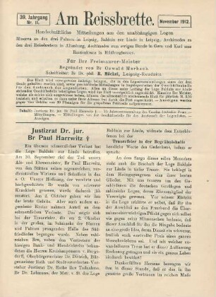 Nr. 11. November 1912.
