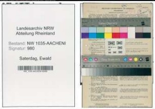 Entnazifizierung Ewald Saterdag , geb. 23.09.1894 (Steiger)
