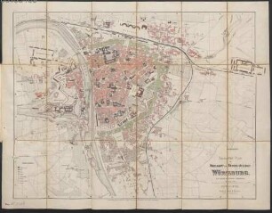 Neuester Plan der Kreishaupt- und Universitätsstadt Würzburg : auf Grund amtlicher Aufnahmen