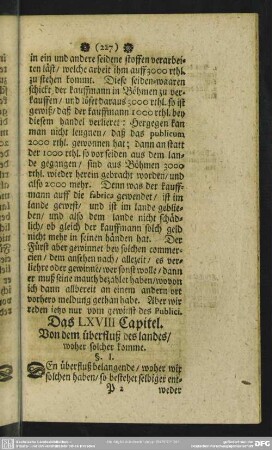 Das LXVIII. Capitel. Von dem überfluß des landes, woher solcher komme