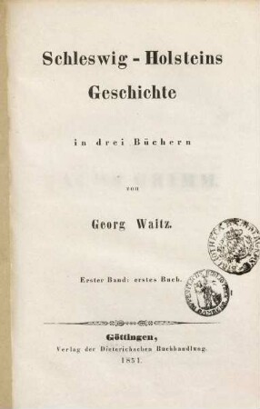 Schleswig-Holsteins Geschichte in drei Büchern. 1