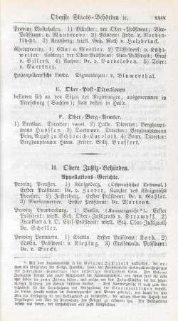 II. Obere Justiz-Behörden.