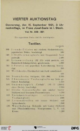 Textilien ( Nr. 509-541)