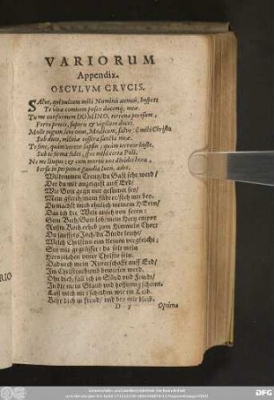 Variorum Appendix. Osculum Crucis.