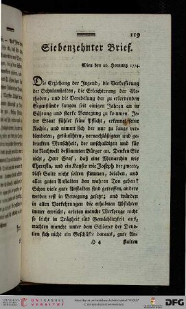 Siebzehnter Brief