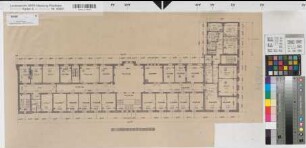 Hamm, Polizeipräsidium, Altbau, Bauteil A, Borbergbaustrasse, 2. Obergeschoss, Grundriss