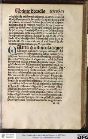 Quarta questiuncula est quot sunt dotes animarum in celo empyreo existentium.