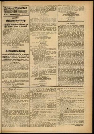Zweite Ausgabe vom Samstag, den 24. November 1917.
