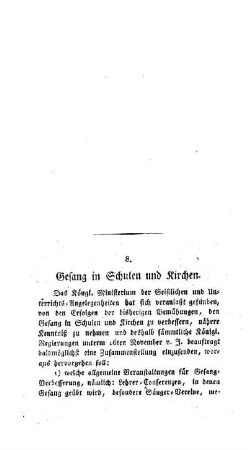 Gesang in allen Schulen und Kirchen