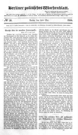 No 20, 14. Mai 1836