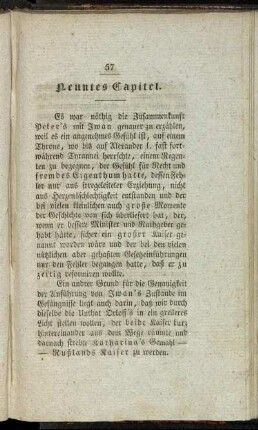 Neuntes [-] Eilftes Capitel