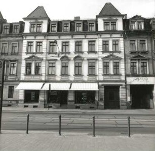 Dresden-Pieschen, Bürgerstraße 52. Mietshaus mit Laden (um 1890). Straßenfront