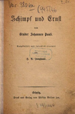 Schimpf und Ernst