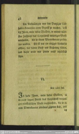 VI. Den 19ten Jul.