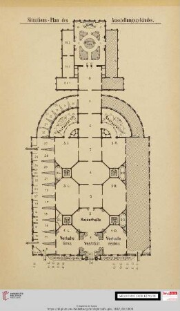 Situations-Plan des Ausstellungsgebäudes