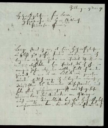[Brief Heynes an Baron von Asch vom 09.05.1791]