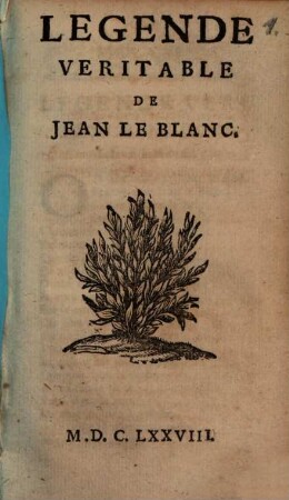 Legende veritable de Jean le Blanc