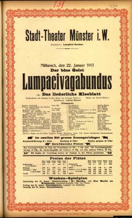 Lumpacivagabundus oder das liederliche Kleeblatt