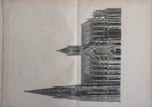 Aufriss der Seiten-Facade der Domkirche zu Köln