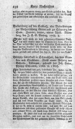 Biblische Liederkraft in Schwachheit, bey dem Kranken- und Sterbebette.