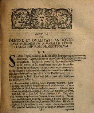 Dissertatio Inavgvralis Ivridica De Svbsidiis Pecvniariis A Statibvs Italiae Imperatori Romano-Germanico Praestandis