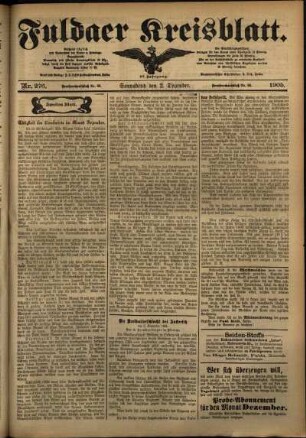 Zweite Ausgabe vom Samstag, den 02. Dezember 1905.