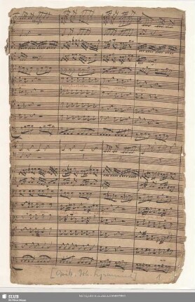 Partitur [Schreiber: Opitz, J. S.]