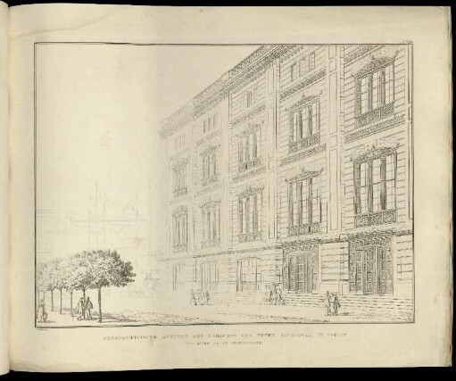 Abbildung 139. Perspectivische Ansicht des Gebaeudes der neuen Bauschule in Berlin von einem nahen Standpunkte.