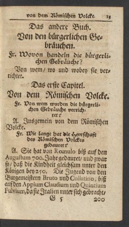 Das andere Buch. Von den bürgerlichen Gebräuchen