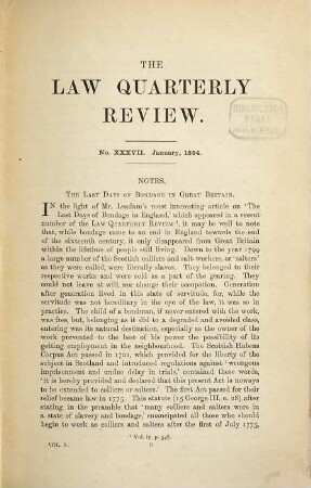 The Law quarterly review. 10. 1894