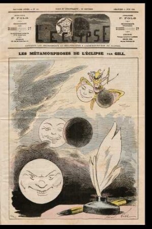 Les métamorphoses de l'éclipse, par Gill