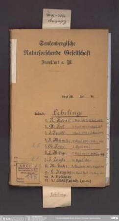 Personalunterlagen von Lehrlingen