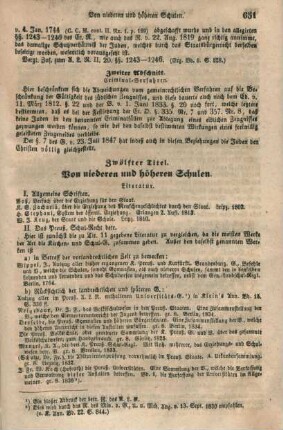 Zwölfter Titel. Von niederen und höheren Schulen.