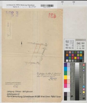 Eilmsen (Welver), Vellinghausen (Welver), Umlegung Eilmsen-Vellinghausen, Schätzungsriß Schmehausen Flur 4 tlw.