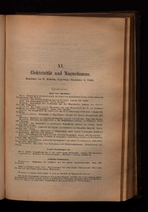 XI. Elektrizität und Magnetismus.
