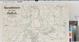 Gladbeck (Gladbeck) Stadtplan 1925 1 : 10 000 98,5 x 79 Druck: Stadtvermessungsamt, Gladbeck Oberpostdirektion Münster