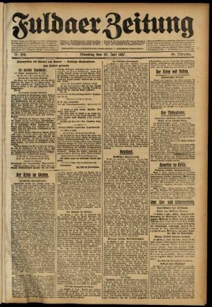 Ausgabe vom Dienstag, den 10. Juli 1917.