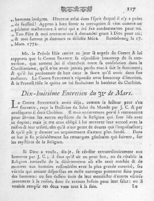 Dix-huitiéme Entretien du 31e de Mars.