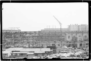Hydrierung, Bau Me 830 Lager und Maschinenraum - Me 858 Bedienungsbau, Gesamtblick der Hydrierung von Me 807 Umlaufpumpenbau