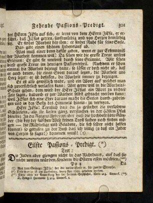301-311, Eilfte Passions-Predigt