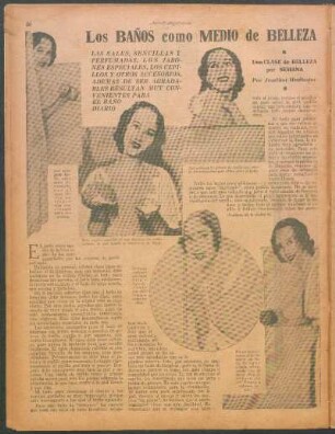 Los baños como medio de belleza : Una clase de belleza por semana