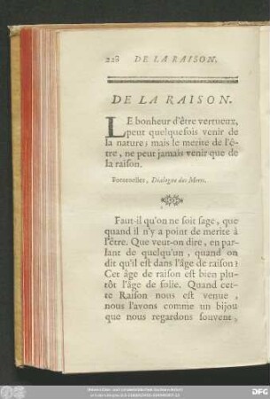 De La Raison.