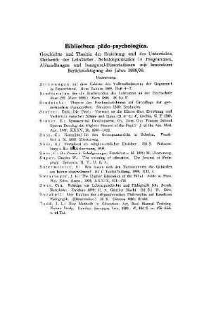 Bibliotheca pädo-psychologica